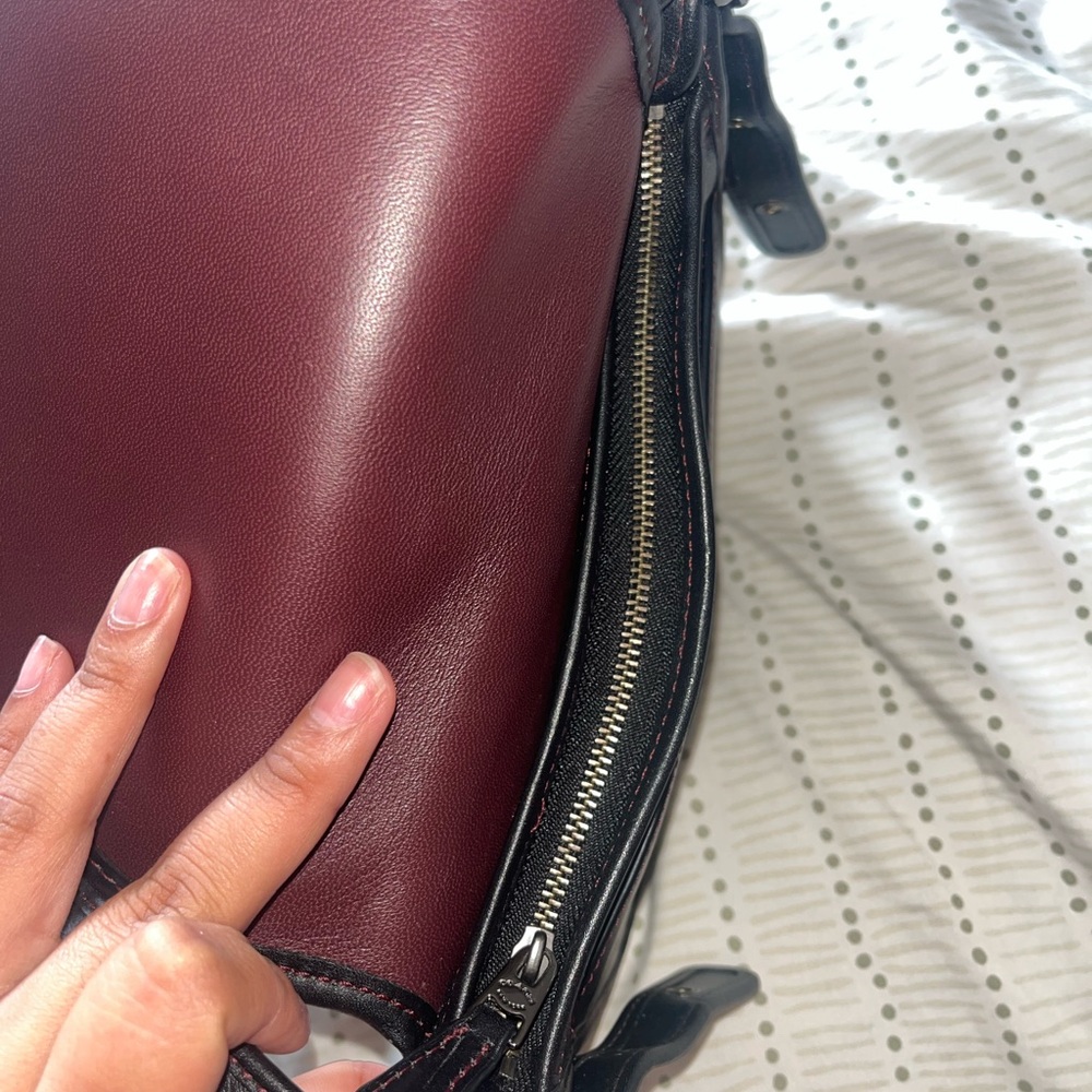 Coach Mini Black Leather Saddle Bag Reissue Crossbody Bag - Picture 8 of 8